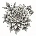 japanese style chrysanthemum blooming tattoo design idea
