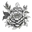 japanese style chrysanthemum blooming tattoo design idea