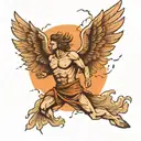 ICARUS IN A STORM tattoo design idea