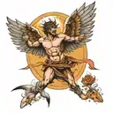 ICARUS IN A STORM tattoo design idea