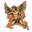 ICARUS IN A STORM tattoo design idea