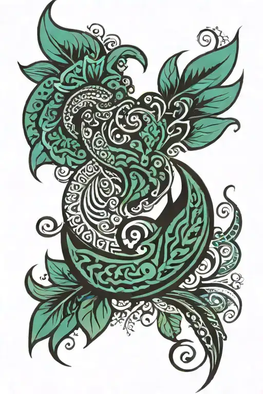 sea ​​strength maori loyal love tattoo design idea