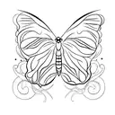 Butterfly Magic Moon tattoo design idea