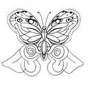 Butterfly Magic Moon tattoo design idea