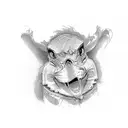 name red ink tattoo design idea