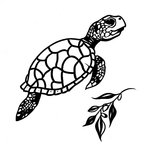Turtle riddle tattoo design idea