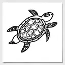 Turtle tattoo design idea