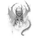 death dragon tattoo design idea