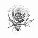 12 roses with 12 sets of pistils, 4 red, 4 green and 4 black, interlacing in three rows of barbed wire tattoo design idea