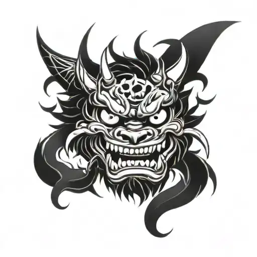 oni old school tattoo design tattoo design idea