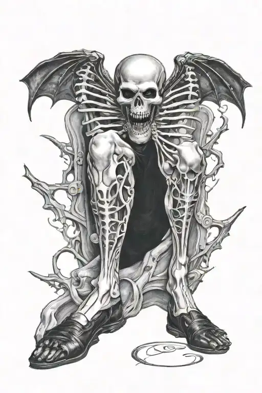 leg tattoo featuring 1996 with a black widow underneath and a vampire skull mouth around my knee tattoo design idea