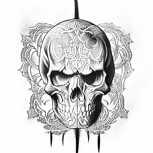 Skull tattoo design idea