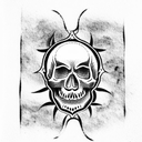 Skull tattoo design idea