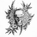 Skull tattoo design idea