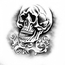 Skull tattoo design idea