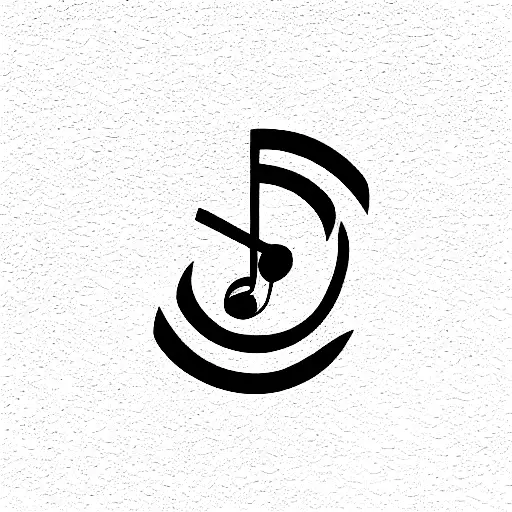jet and music symbol  tattoo design idea