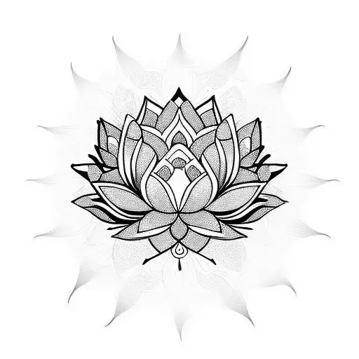 Lotus for men tattoo design idea