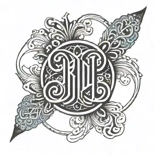 the word obitelj with 11 small open circles underneath tattoo design idea