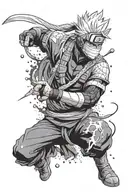 kakashi chidori attack tattoo design idea