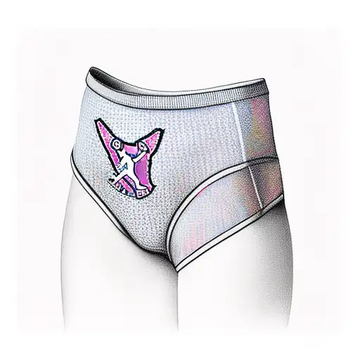 women fet in air jordan with pink undies at the ankles tattoo design idea