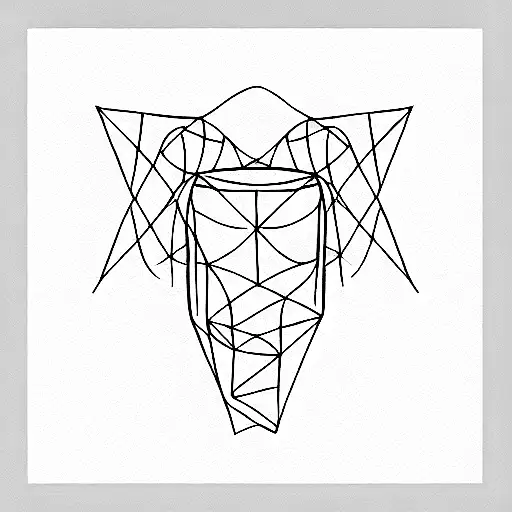 hero, joy, geometric, abstract tattoo design idea