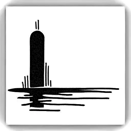 building, abstract, water tattoo design idea