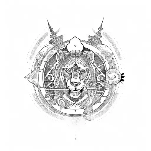 Libra Virgo Leo tattoo design idea