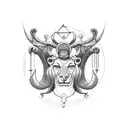 Libra Aries Leo tattoo design idea