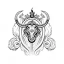 Libra Aries Leo tattoo design idea