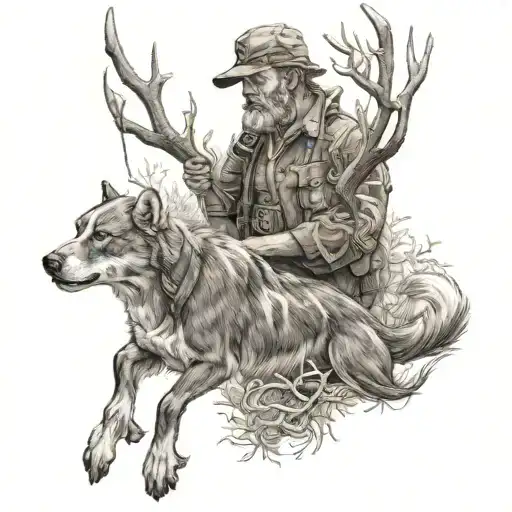 the hunting gallery tattoo design idea