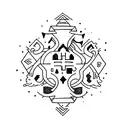 3 siblings  tattoo design idea