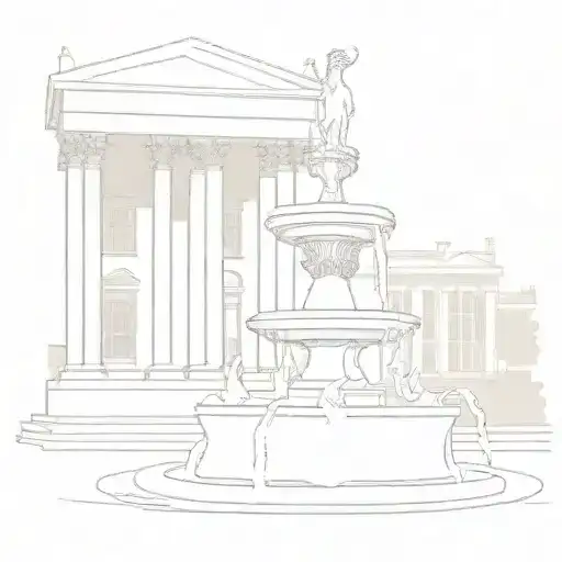 trafalgar square water fountain  tattoo design idea