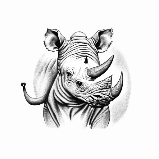 rhino tattoo design idea