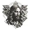 Jesus tattoo design idea