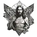 Jesus tattoo design idea