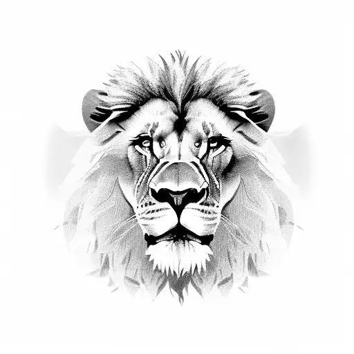 A lion with a briefcase and tie, showcasing the client's occupation as a businessman and their admiration for the king of the animal kingdom. tattoo design idea