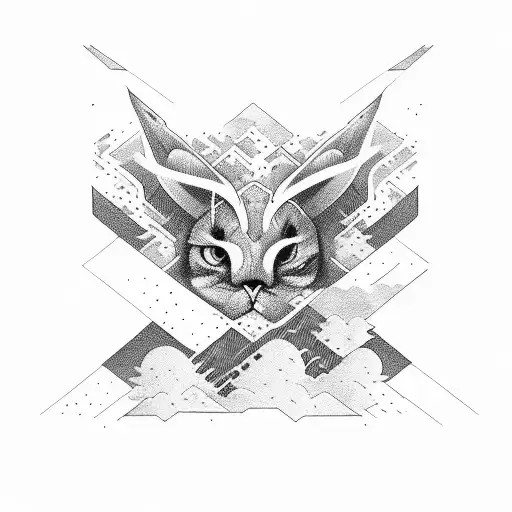 NEEK in a bold font in clouds tattoo design idea