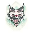 vampire monster bite tattoo design idea