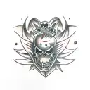 vampire monster bite tattoo design idea