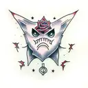 vampire monster bite tattoo design idea