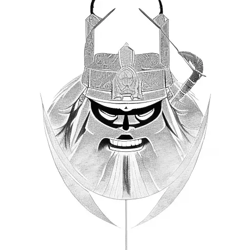 aku samurai jack tattoo design idea