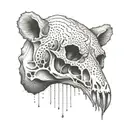 Bear skull tattoo design idea