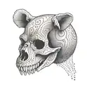 Bear skull tattoo design idea