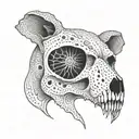 Bear skull tattoo design idea