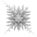 Fire with snowflake inside of it tattoo design idea