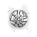A handball player mid-throw with intense focus tattoo design idea