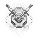 Combine a gym dumbbell and a motorcycle in a dynamic and powerful design. tattoo design idea
