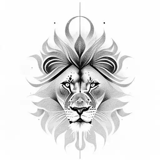 Create a tattoo featuring a powerful lion playing basketball tattoo design idea