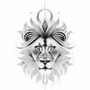 Create a tattoo featuring a powerful lion playing basketball tattoo design idea