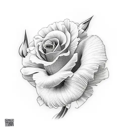 sparrow Lilies  Tulips Rose Carnations tattoo design idea